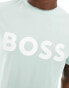 Фото #2 товара BOSS Orange Thinking1 logo tee in aqua blue