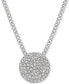 Фото #1 товара DKNY pavé Disc 19" Pendant Necklace, Created for Macy's