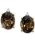 Серьги Macy's Smoky Quartz & Diamond Stud