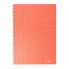 Фото #1 товара ESSELTE Wiro Cardboard Covers Color Breeze A5 Squared Coral Notebook