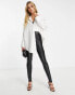 Vero Moda Tall Aware open tie back longline shirt in white