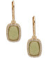 Gold-Tone Crystal Stone Drop Earrings