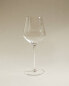 Blown crystalline wine glass