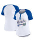 ფოტო #1 პროდუქტის Women's White Florida Gators Baseball Logo Raglan Henley T-Shirt