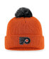 Фото #1 товара Men's Orange Philadelphia Flyers Team Cuffed Knit Hat with Pom