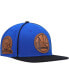 Фото #2 товара Men's Royal, Black Golden State Warriors Heritage Leather Patch Snapback Hat