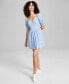 Women's Cotton Eyelet Puff-Sleeve Dress, Created for Macy's