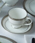 Фото #2 товара Odessa Platinum Set of 4 Saucers, Service For 4