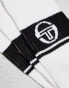 Фото #3 товара Sergio Tacchini crew socks with logo in white and black 3 pack