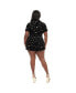 Plus Size 1960s Mia Romper Black & gold moon print, 2X - фото #2