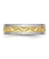Stainless Steel Brushed Yellow IP-plated 6mm Grooved Band Ring