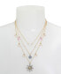 ფოტო #3 პროდუქტის Faux Stone Daisy Layered Necklace