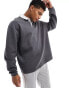 Фото #1 товара ASOS DESIGN oversized rugby polo sweatshirt in charcoal