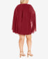 ფოტო #4 პროდუქტის Plus Size Nina Cape Shift Mini Dress