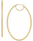 ფოტო #1 პროდუქტის Oval Hoop Earrings in 14k Gold