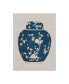 Фото #1 товара Vision Studio Blue & White Ginger Jar on Linen I Canvas Art - 15" x 20"
