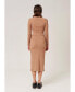 ფოტო #3 პროდუქტის Women's Mid-Rise Knitted Midi Skirt of Premium Stretchy Fabric
