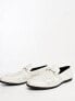 Фото #4 товара ASOS DESIGN loafers in white floral print with silver snaffle