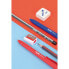 MILAN Blister 2 P1 Pens Blue And Red+2 Graphite Pencils Hb And H+Eraser 430+Sharpener