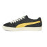 Фото #3 товара Puma Suede Vtg Hairy Lace Up Mens Black, Yellow Sneakers Casual Shoes 38569806