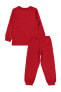 Фото #2 товара Erkek Çocuk Pijama Takımı 2-5 Yaş Kırmızı