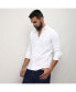 Men's Chalk White Embossed Micro Check Shirt