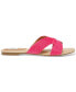 ფოტო #2 პროდუქტის Women's Geeya Raffia Criss Cross Strap Flat Slide Sandals