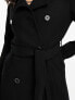 Forever New Petite formal wrap short coat in black