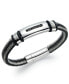 ფოტო #1 პროდუქტის Men's Black Diamond Bracelet in Nylon and Stainless Steel (1/10 ct. t.w.)