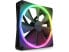 Фото #7 товара NZXT F140RGB Duo - 140mm Dual-sided RGB Fan - Twin Pack (Black) w/RGB Controller