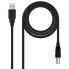 NANOCABLE USB B To USB 2.0 Cable usb cable 1 m