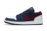 Кроссовки Nike Air Jordan 1 Low USA (Белый, Синий) Бело-синий, 44 - фото #3