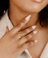 ფოტო #3 პროდუქტის Bezel Crystal Thick 18k Gold Plated Ring