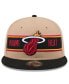 Men's Tan/Black Miami Heat 2024 NBA Draft 9FIFTY Snapback Hat Черный, Один размер - фото #4