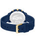 ფოტო #3 პროდუქტის Men's L 12.12. Chrono Blue Silicone Strap Watch 43mm