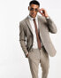 Фото #1 товара Selected Homme slim fit suit jacket in brown houndstooth