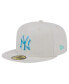 ფოტო #3 პროდუქტის Men's Khaki New York Yankees Stone Mist 59FIFTY Fitted Hat
