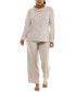 ფოტო #1 პროდუქტის Women's 2-Pc. Velour Hoodie Pajamas Set