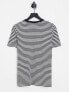 Фото #3 товара Selected Femme cotton perfect t-shirt in black stripe
