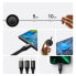 Фото #12 товара Zwijany kabel przewód 3w1 USB microUSB + Iphone Lightning + USB-C 66W 1.1m fioletowy