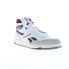 Фото #2 товара Reebok BB 4000 II Mid Mens White Leather Lace Up Lifestyle Sneakers Shoes