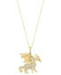 ფოტო #1 პროდუქტის EFFY® Diamond Dragon 18" Pendant Necklace (1/4 ct. t.w.) in 14k Gold