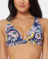 Фото #1 товара Jessica Simpson 259385 Women Triangle Cross-Back Bikini Top Swimwear Size S