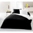 Doppelbett-Bettbezug-Set 240 x 260 cm 100 % Baumwolle zweifarbig Schwarz und Wei