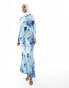 Фото #1 товара Daska cross front maxi dress in cloud print