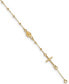 ფოტო #2 პროდუქტის Cross & Rosary Link Bracelet in 14k Yellow Gold