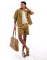 Фото #4 товара Pull&Bear woven co-ord shirt in khaki