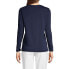 Women's Petite Relaxed Supima Cotton Long Sleeve Crewneck T-Shirt