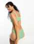 Фото #2 товара Champion crinkle bikini top in sage green