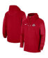 Фото #1 товара Men's Scarlet Ohio State Buckeyes 2023 Coach Half-Zip Hooded Jacket